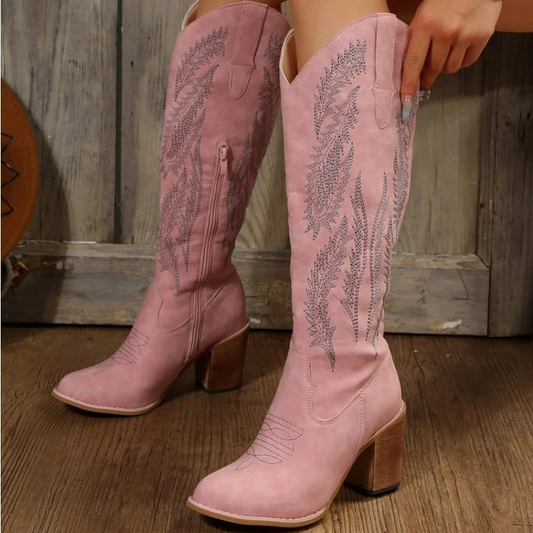 Women's Cowboy Boots Pink – Stylish Western Footwear for Casual & Country Wear