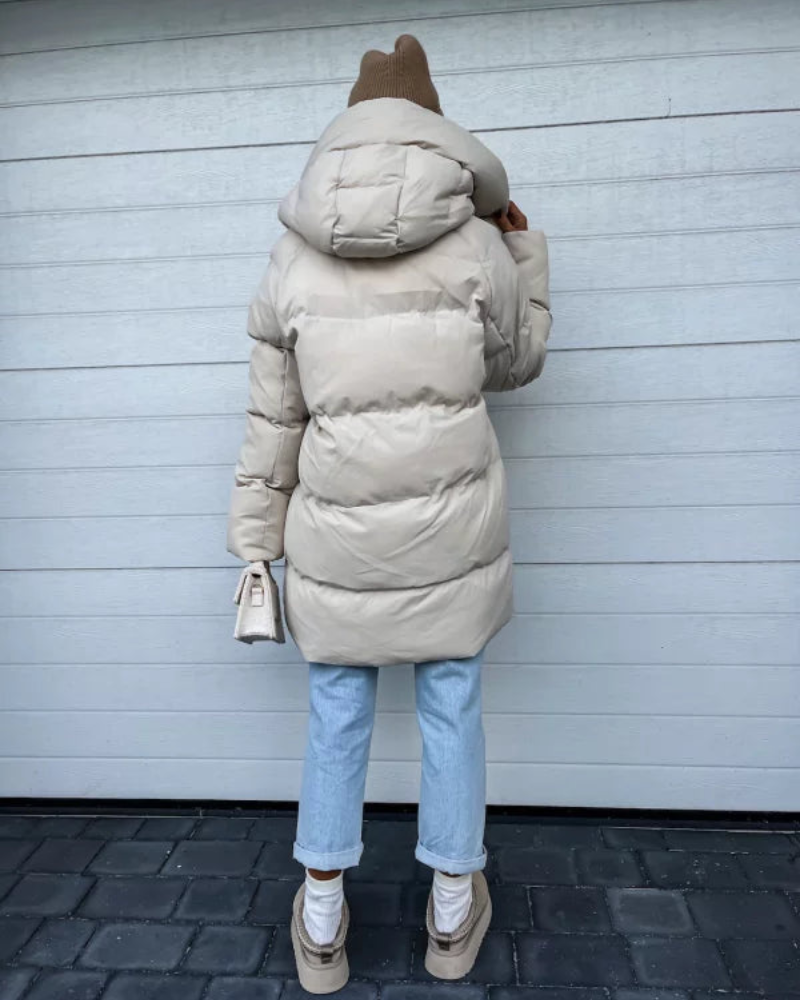 Women's Winter Down Jacket – Long Quilted Coat for Cold Weather Fashion