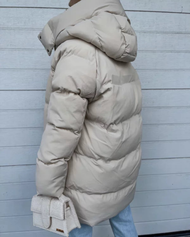 Women's Winter Down Jacket – Long Quilted Coat for Cold Weather Fashion