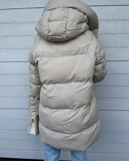 Women's Winter Down Jacket – Long Quilted Coat for Cold Weather Fashion