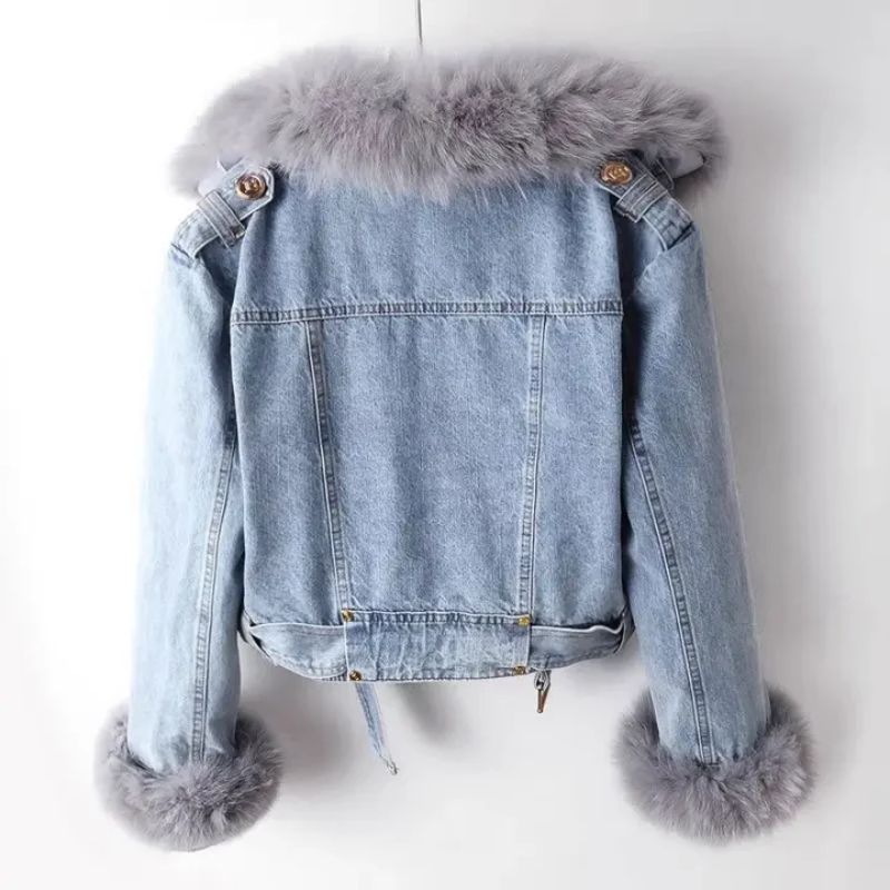 Women's Winter Denim Jacket – Stylish Short Coat for Casual and Chic Looks