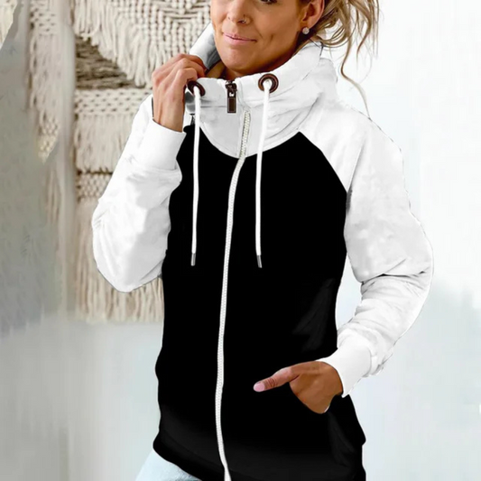 Women's Zip Hoodie Black – Stylish Lightweight Hoodie for Casual Wear