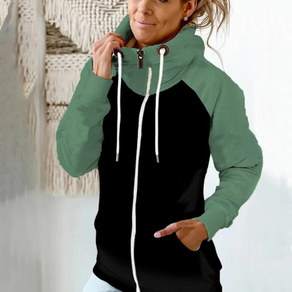 Women's Zip Hoodie Black – Stylish Lightweight Hoodie for Casual Wear