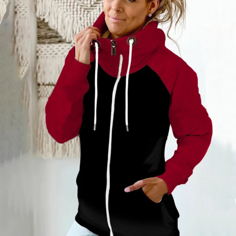 Women's Zip Hoodie Black – Stylish Lightweight Hoodie for Casual Wear