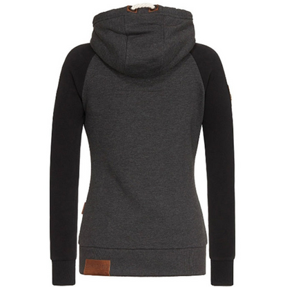 Women's Zip Hoodie Black – Stylish Casual Jacket for Everyday Wear