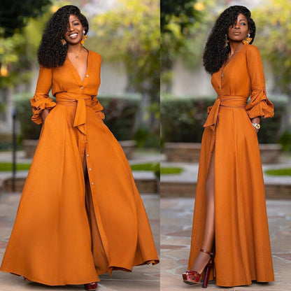 Maxi Wrap Dress – Elegant Festive Dress for Women, Perfect for Parties