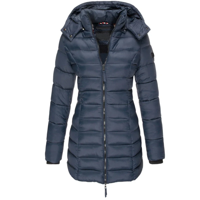 Women's Quilted Down Jacket – Warm Green Jacket for Winter Fashion