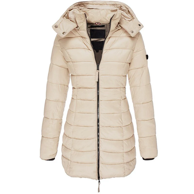 Women's Quilted Down Jacket – Warm Green Jacket for Winter Fashion