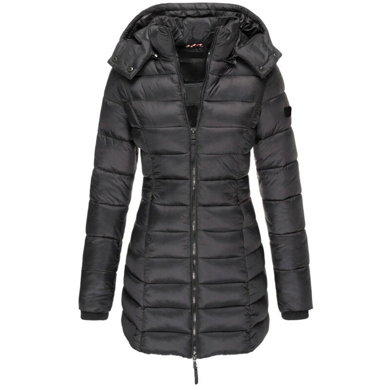 Women's Quilted Down Jacket – Warm Green Jacket for Winter Fashion