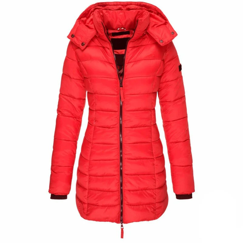 Women's Quilted Down Jacket – Warm Green Jacket for Winter Fashion