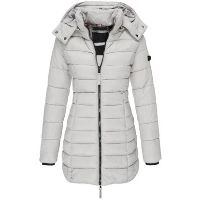 Women's Quilted Down Jacket – Warm Green Jacket for Winter Fashion