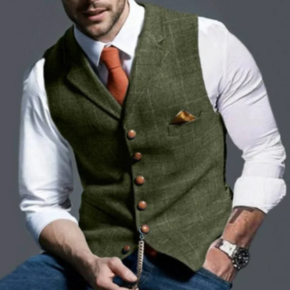 Men's Sleeveless Waistcoat – Stylish Short Vest for Formal and Casual Wear