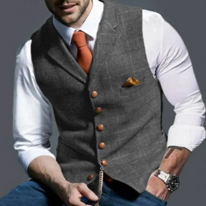 Men's Sleeveless Waistcoat – Stylish Short Vest for Formal and Casual Wear