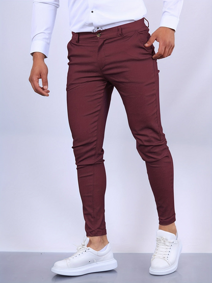 Men's Slim Fit Casual Trousers – Lightweight Stylish Pants for Everyday Wear