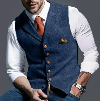 Men's Waistcoat Sleeveless – Stylish Suit Vest for Formal Occasions