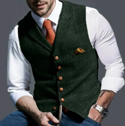 Men's Waistcoat Sleeveless – Stylish Suit Vest for Formal Occasions