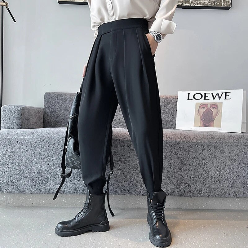 Men's Baggy Trousers – Pleated Casual Pants for Comfortable Everyday Wear