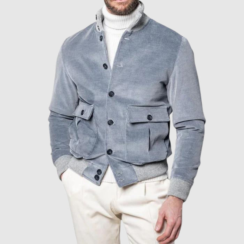 Men's Lightweight Bomber Jacket Grey – Stylish Casual Outerwear for All Seasons