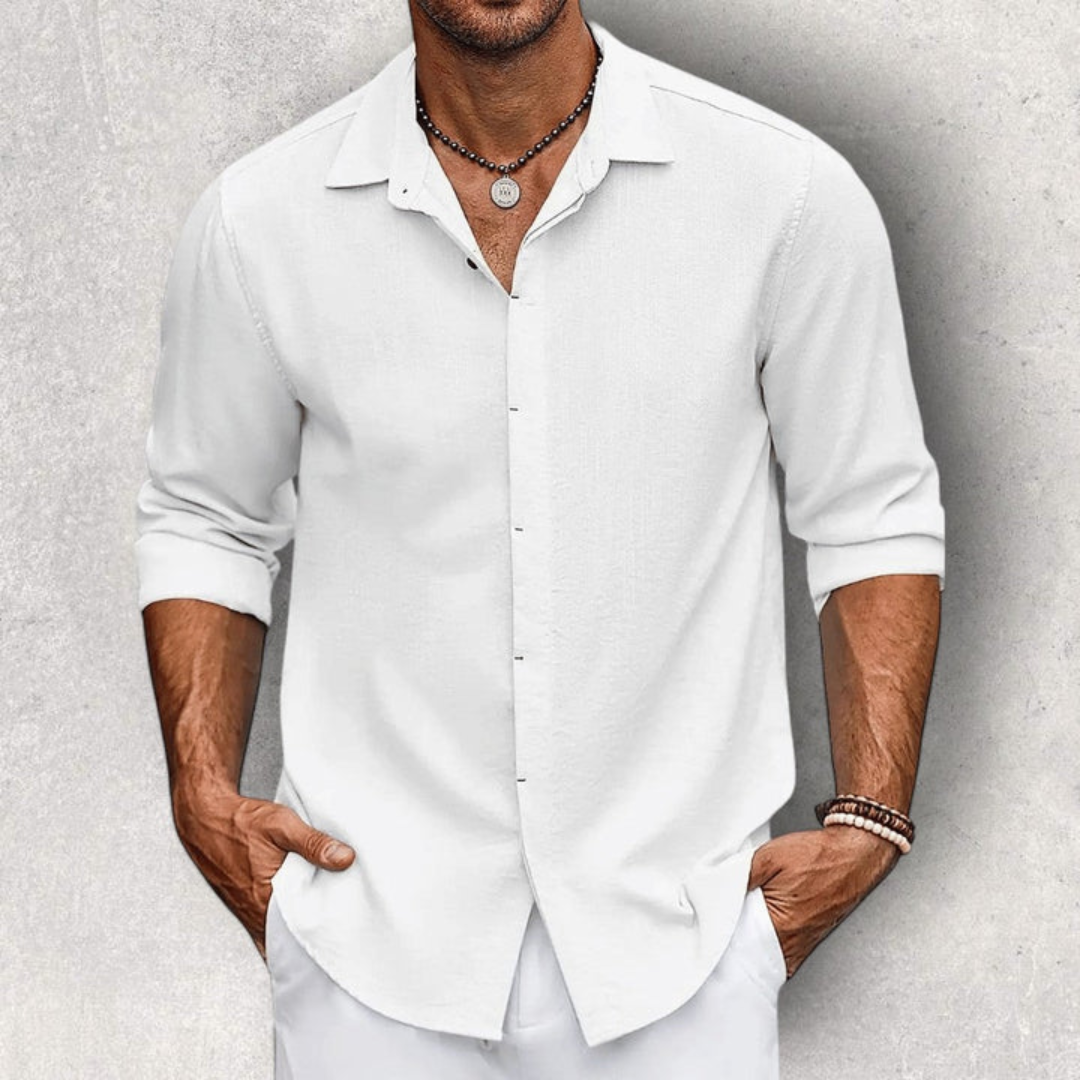 Men's Long Sleeve Shirt – Lightweight Summer Shirt for Casual Wear and Travel