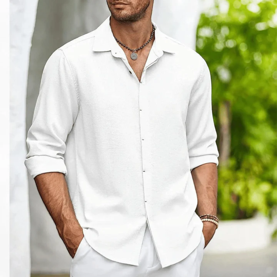 Men's Long Sleeve Shirt – Lightweight Summer Shirt for Casual Wear and Travel