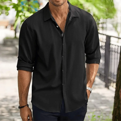 Men's Long Sleeve Shirt – Lightweight Summer Shirt for Casual Wear and Travel