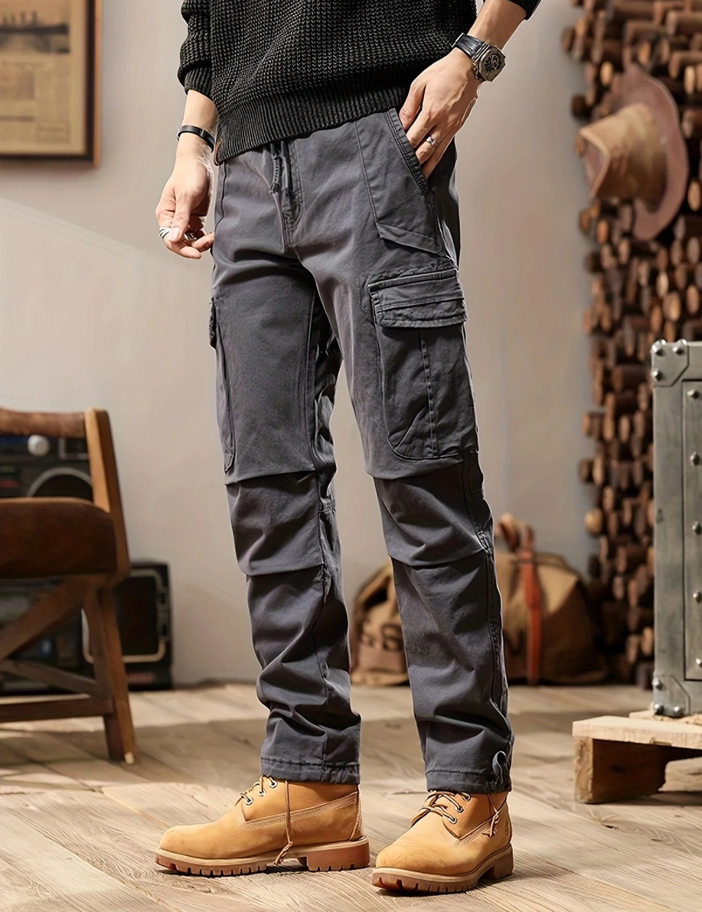 Men's Cargo Trousers – Lightweight Outdoor Pants for Hiking and Adventure