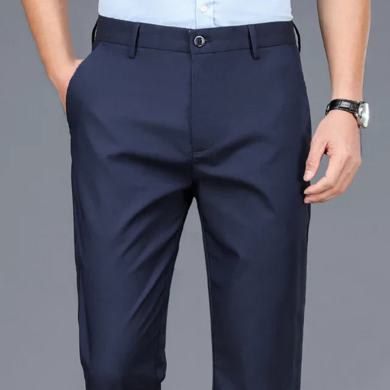 Men's Chino Trousers – Black Fabric Trousers for Casual and Smart Wear