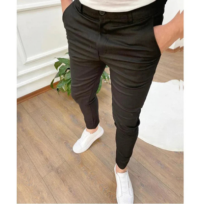 Men's Chino Trousers Black – Stylish Fabric Pants for Casual and Smart Wear