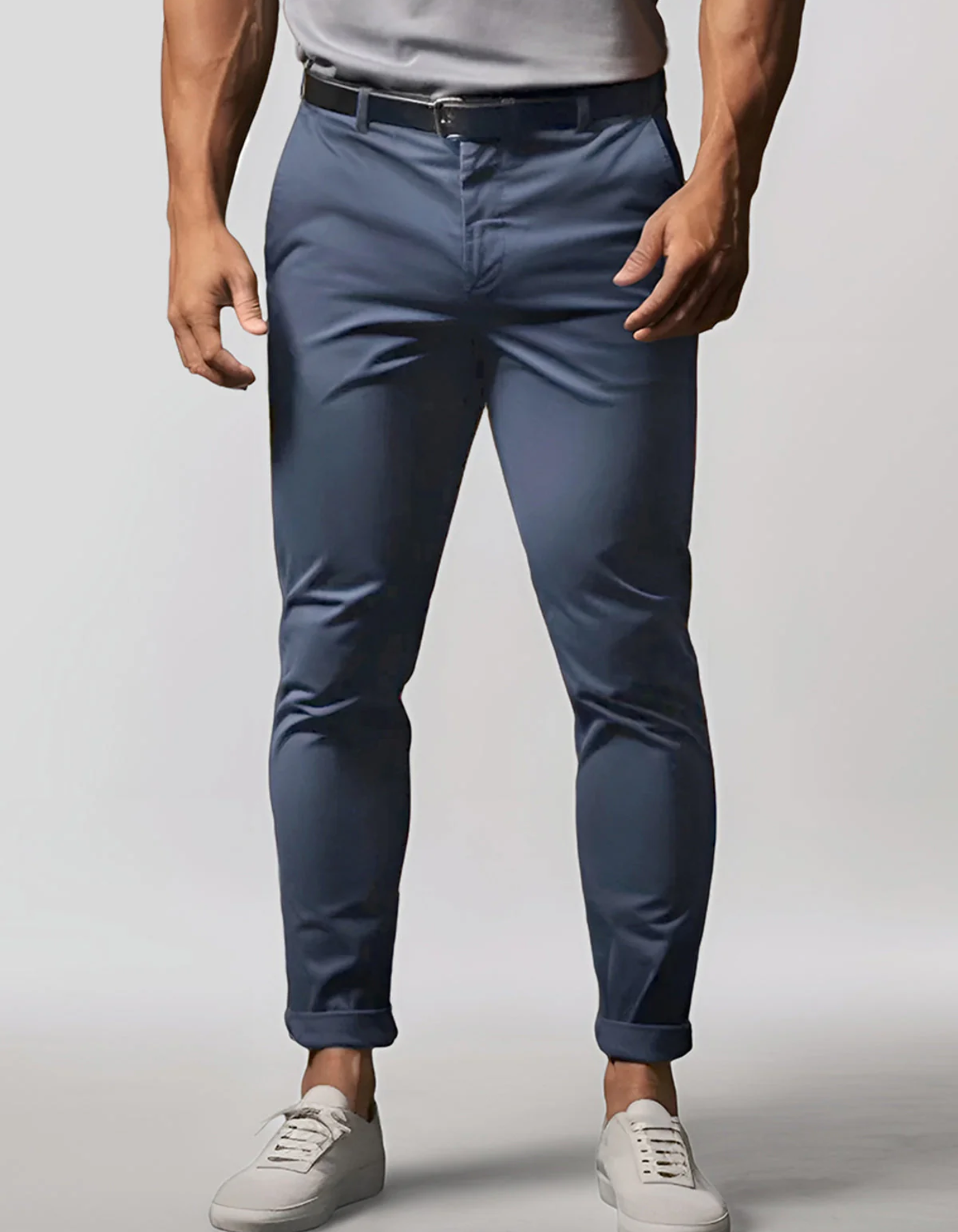 Men's Chino Trousers – Stretch Fabric Casual Pants for Work and Everyday Wear