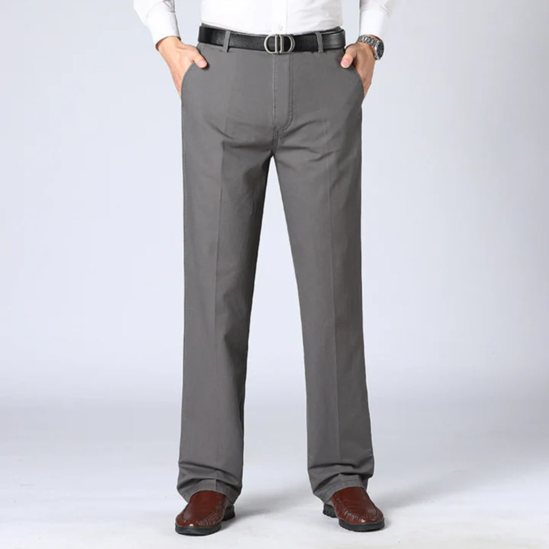 Men's Chino Trousers – Black Fabric Stylish Pants for Casual and Formal Wear