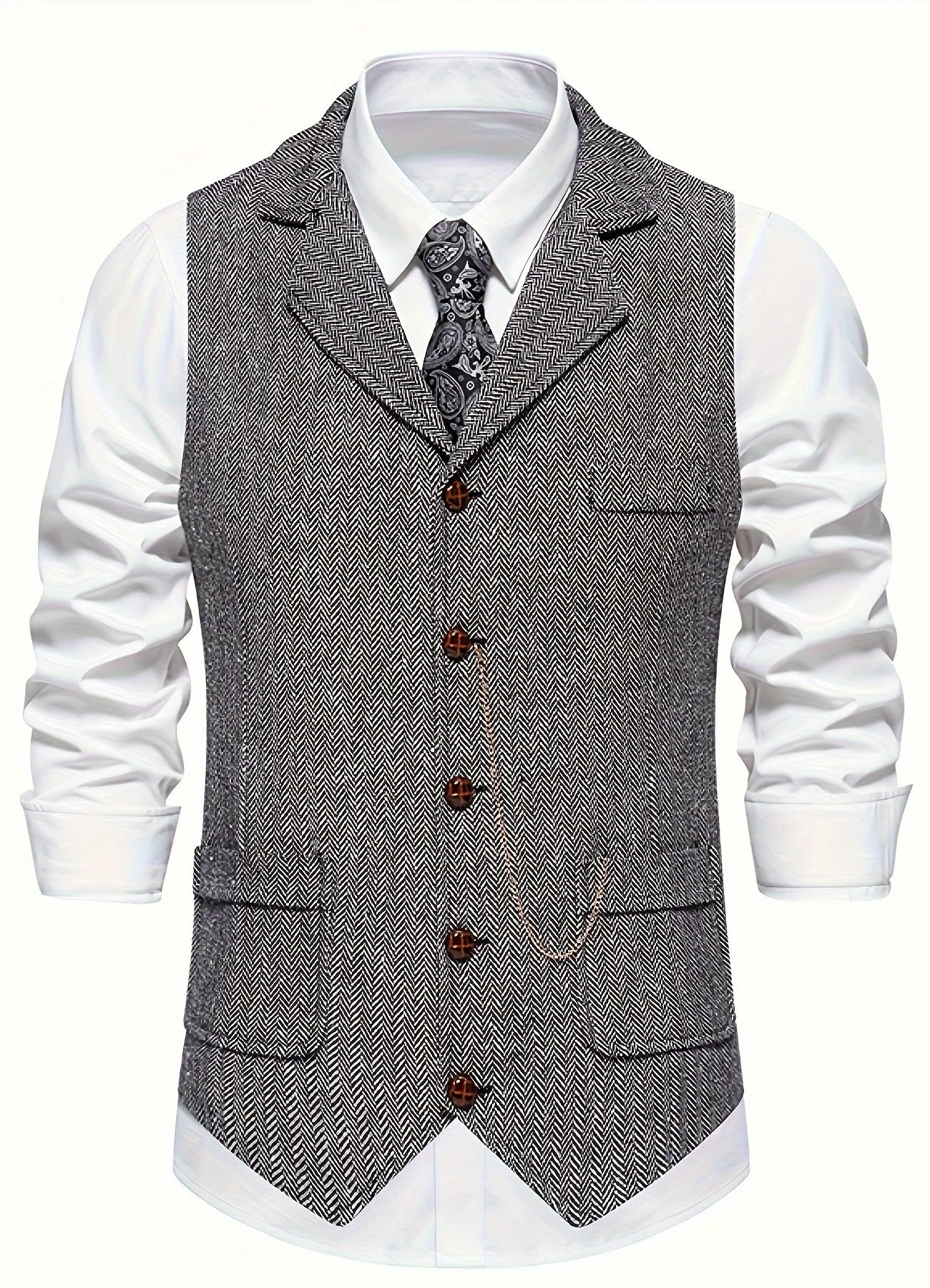 Men's Waistcoat – Elegant Suit Vest for Formal Wear, Weddings, and Events