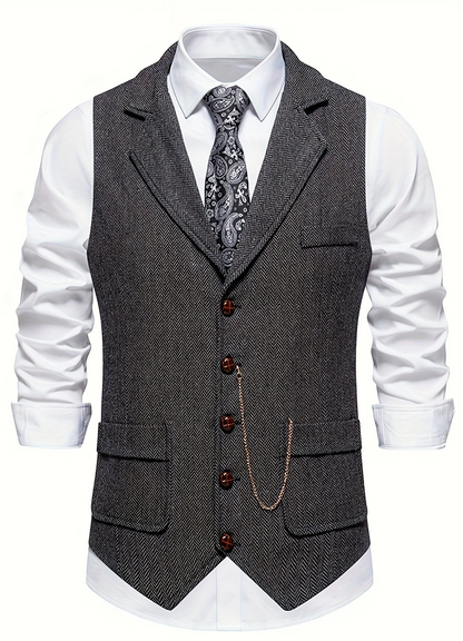 Men's Waistcoat – Elegant Suit Vest for Formal Wear, Weddings, and Events