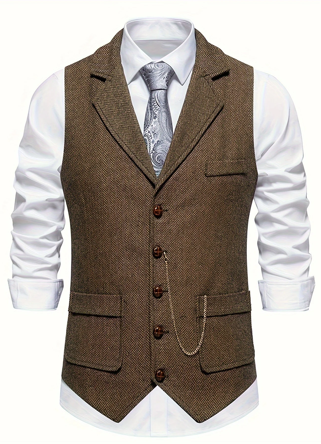 Men's Waistcoat – Elegant Suit Vest for Formal Wear, Weddings, and Events