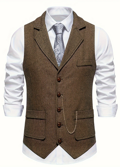 Men's Waistcoat – Elegant Suit Vest for Formal Wear, Weddings, and Events