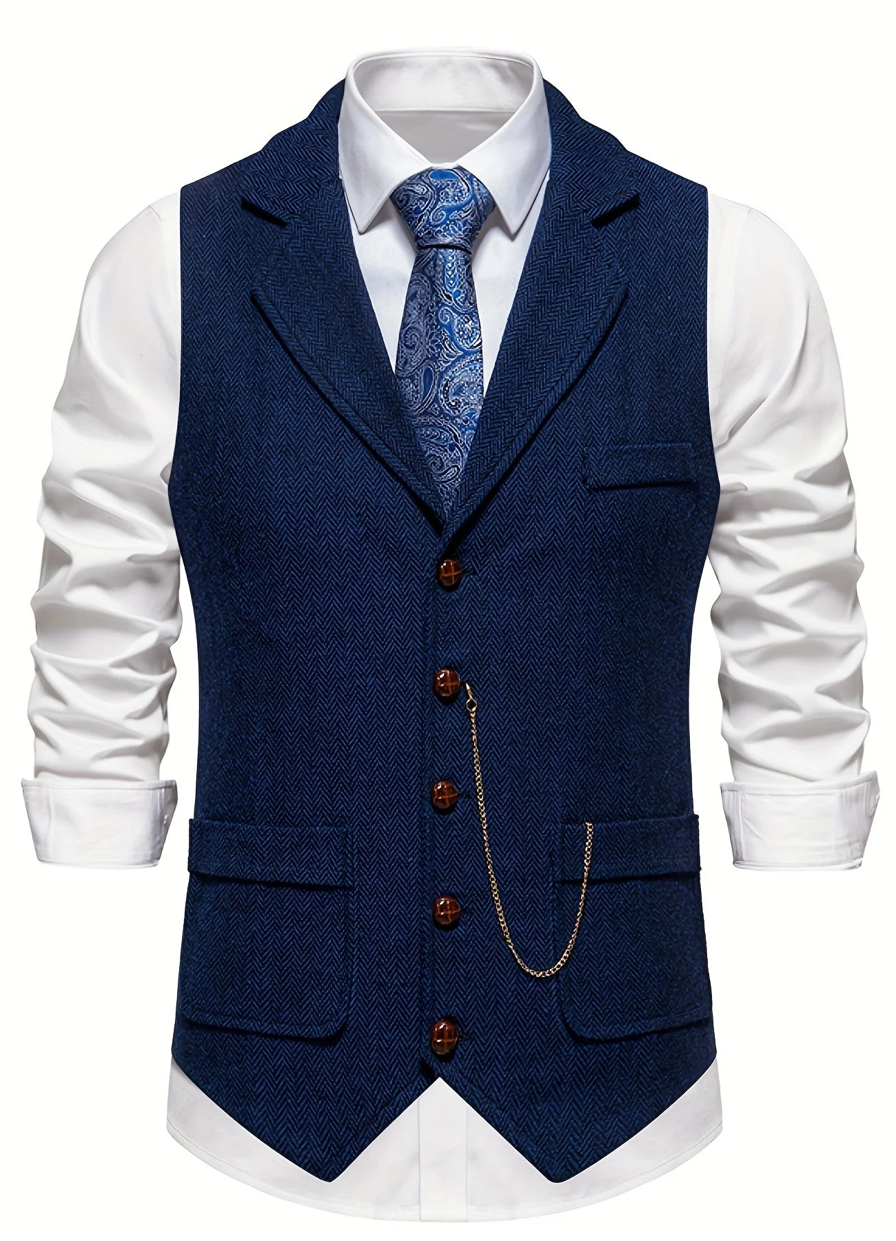 Men's Waistcoat – Elegant Suit Vest for Formal Wear, Weddings, and Events