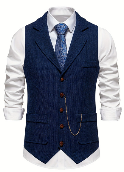 Men's Waistcoat – Elegant Suit Vest for Formal Wear, Weddings, and Events