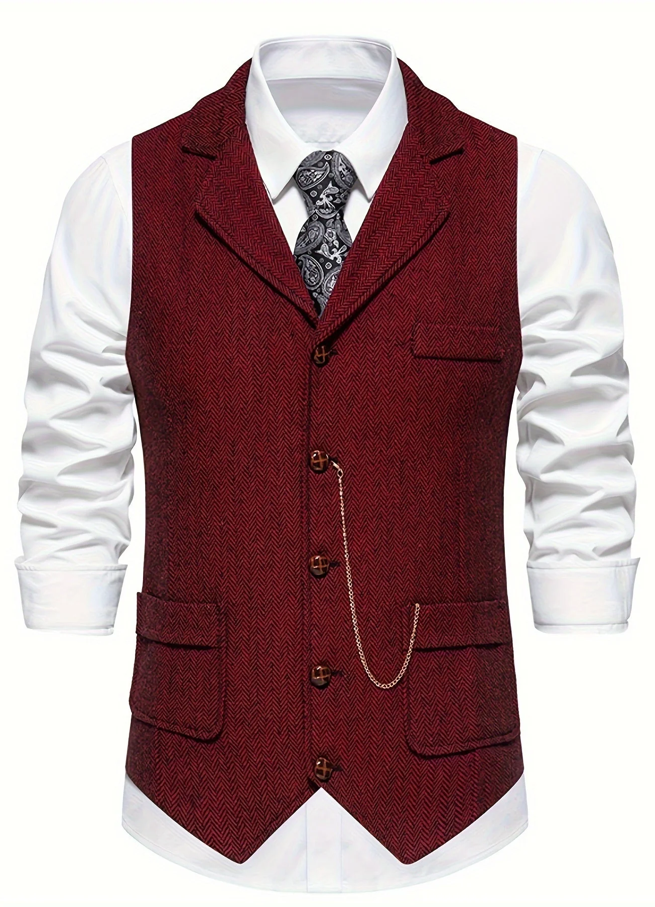 Men's Waistcoat – Elegant Suit Vest for Formal Wear, Weddings, and Events