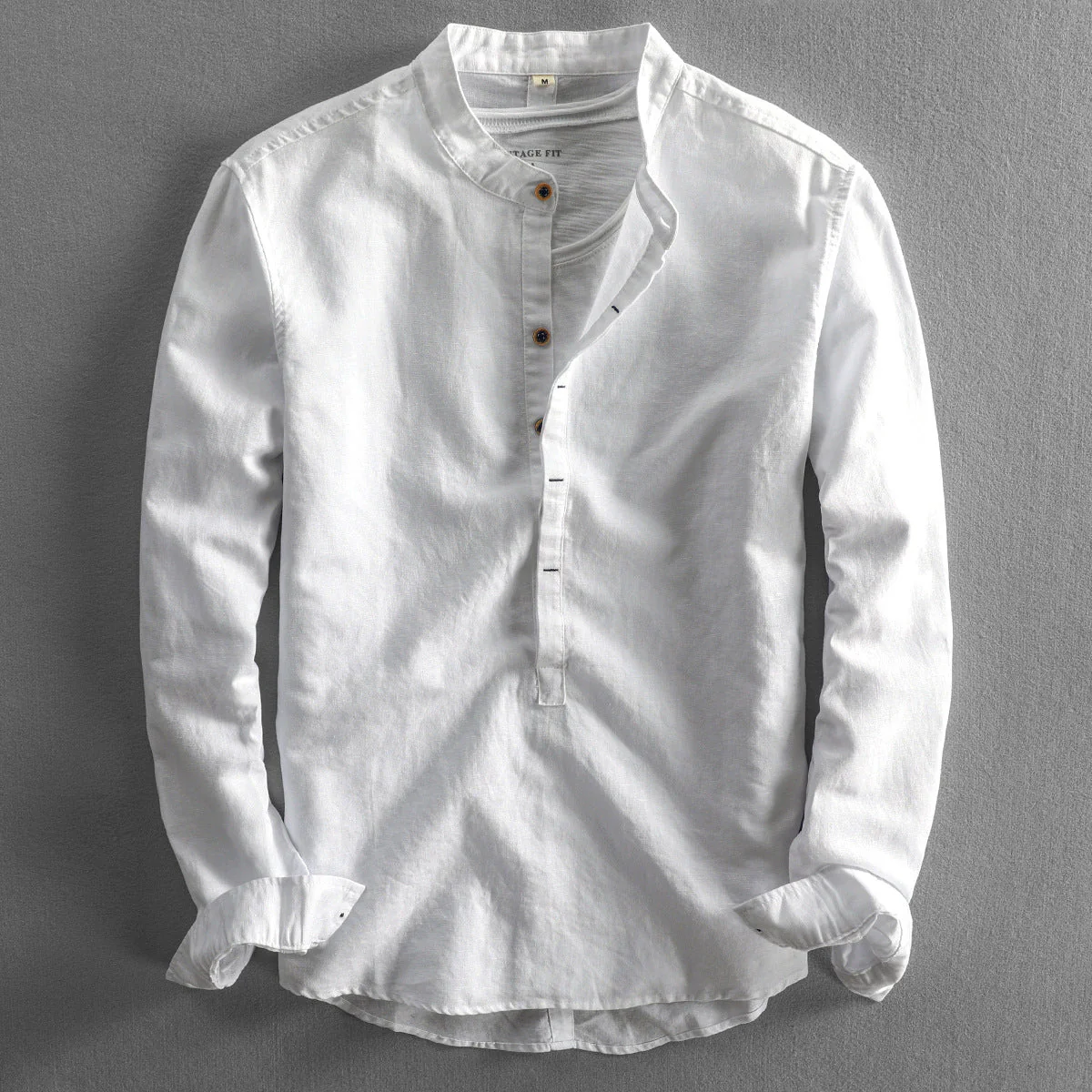 Men's Long Sleeve White Shirt – Classic Fit Dress Shirt for Business & Casual