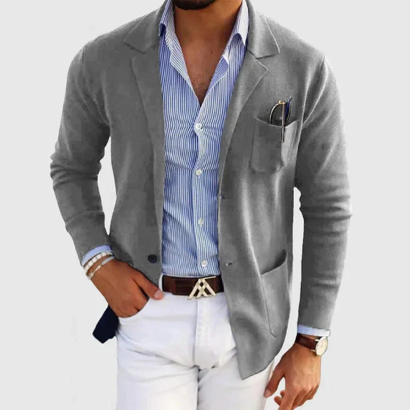 Men's Casual Blazer Waistcoat Suit – Stylish Lightweight Jacket for Formal Events