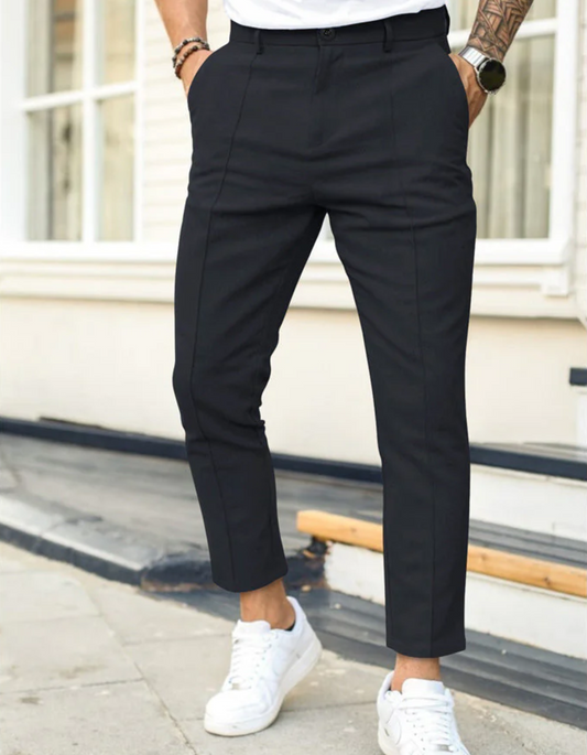 Men's Casual Trousers Black – Comfortable Lightweight Pants for Everyday Wear