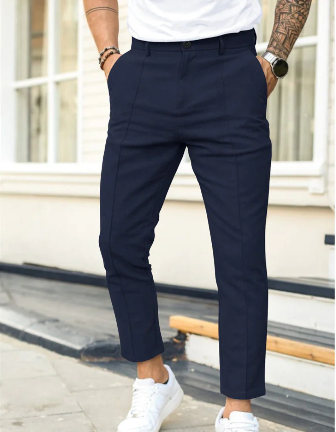 Men's Casual Trousers Black – Comfortable Lightweight Pants for Everyday Wear