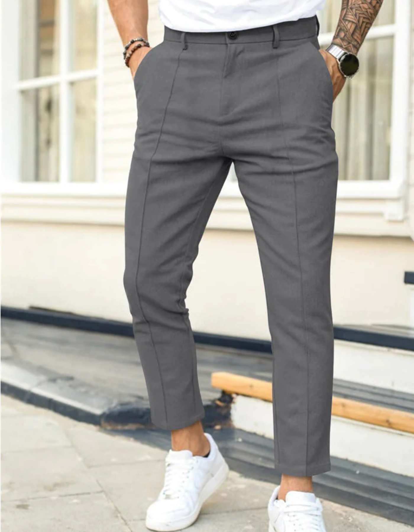 Men's Casual Trousers Black – Comfortable Lightweight Pants for Everyday Wear