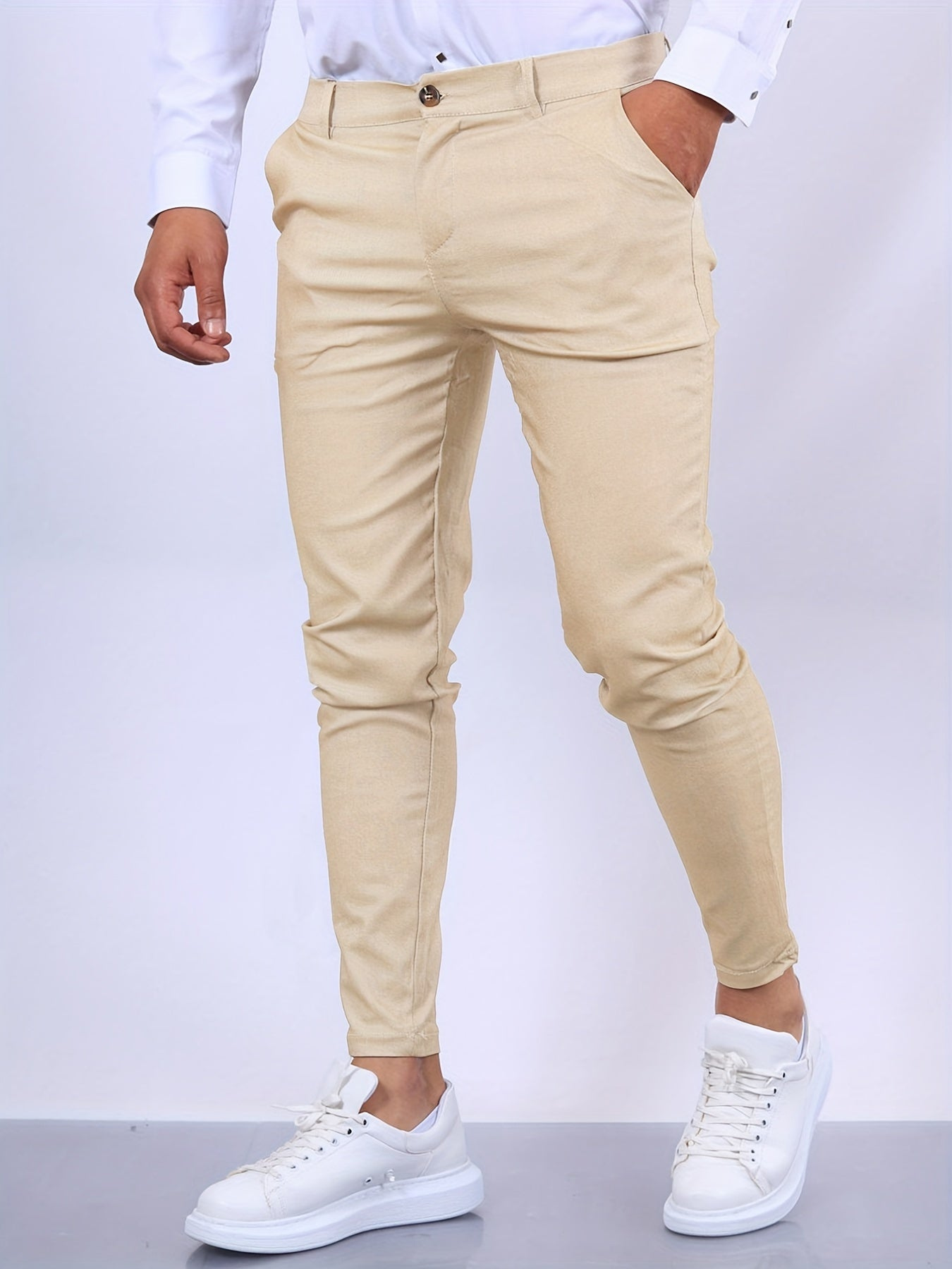 Men's Slim Fit Casual Trousers – Lightweight Stylish Pants for Everyday Wear