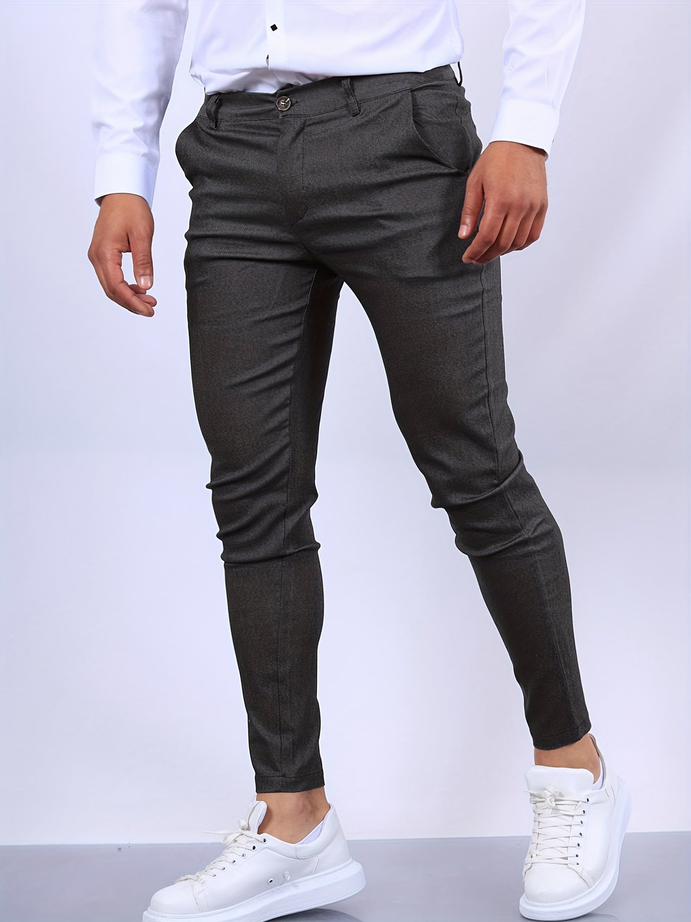 Men's Slim Fit Casual Trousers – Lightweight Stylish Pants for Everyday Wear