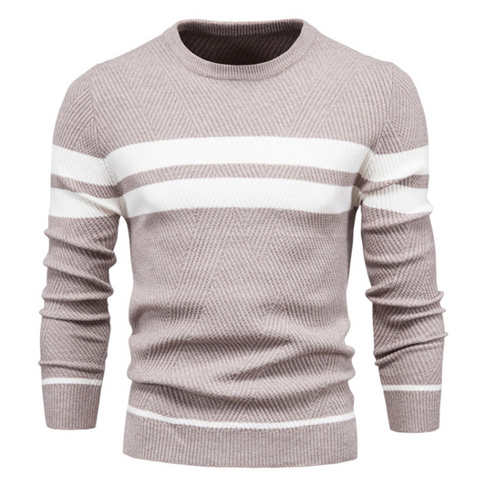 Striped Knit Sweater for Men – Casual Jumper, Warm & Stylish Design