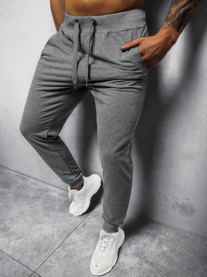 Jogging Trousers Men – Grey Sport Pants for Running and Fitness Activities