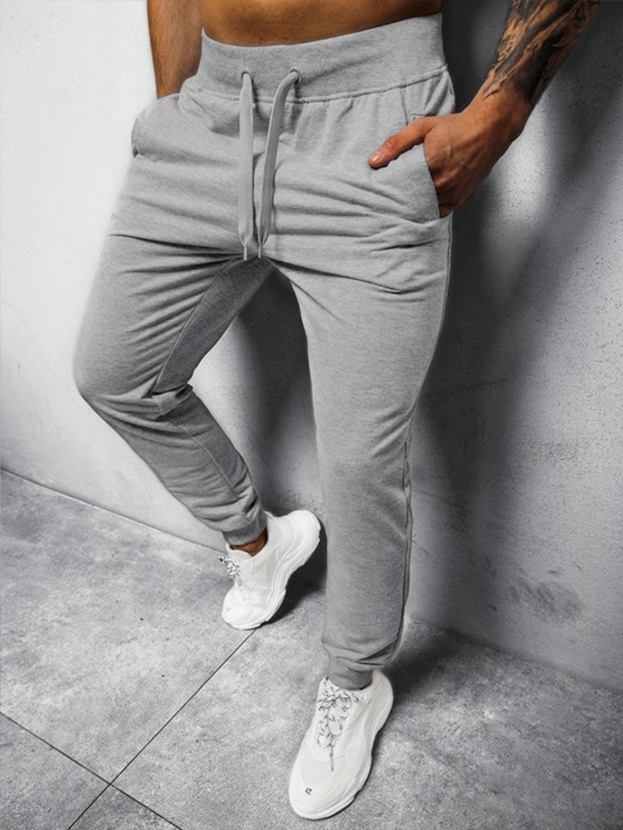 Jogging Trousers Men – Grey Sport Pants for Running and Fitness Activities