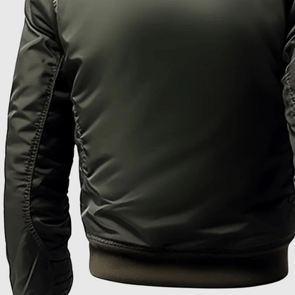 Men's Green Bomber Jacket – Stylish Spring Outerwear for Casual Wear