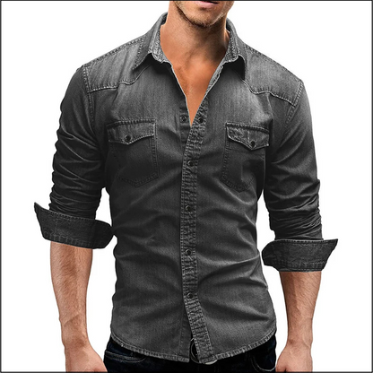 Men's Long Sleeve Shirt – Casual Button-Up Shirt for Work and Everyday Wear