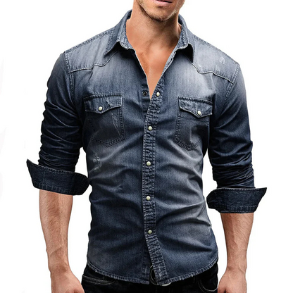 Men's Long Sleeve Shirt – Casual Button-Up Shirt for Work and Everyday Wear